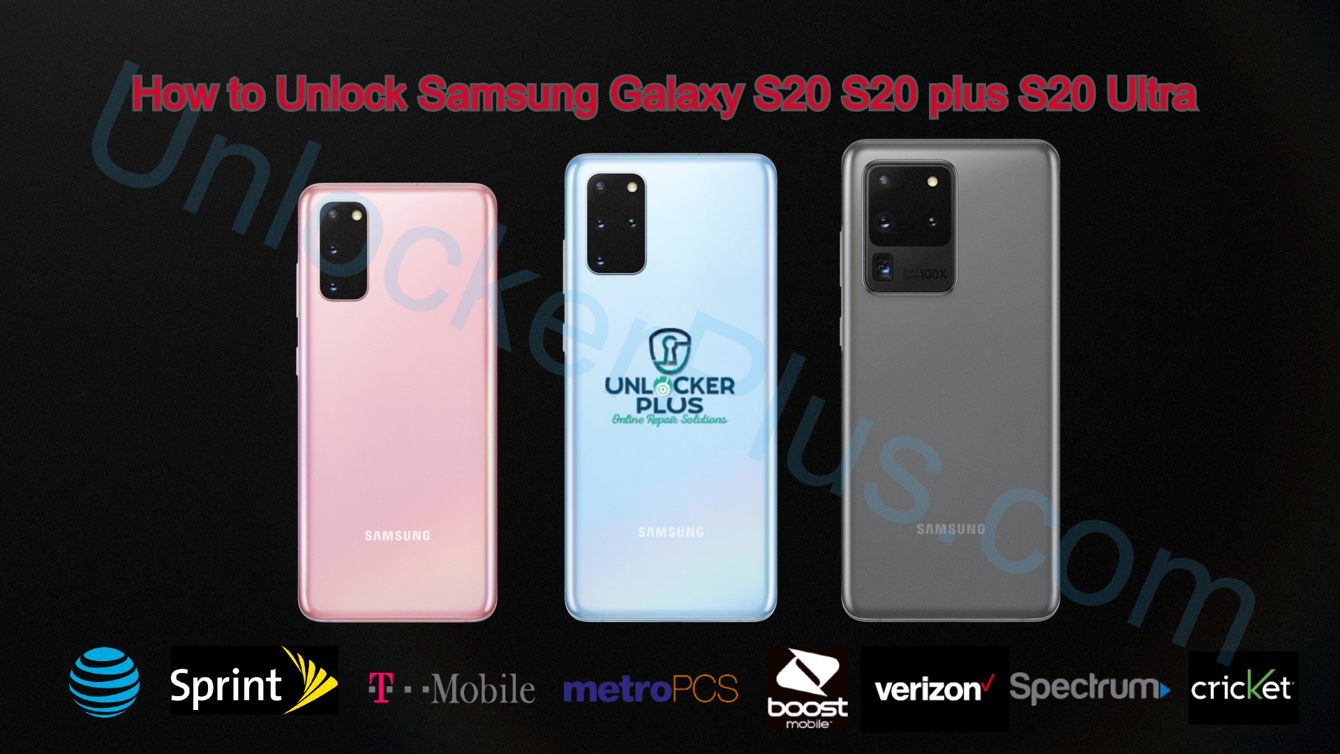 ✅Samsung Galaxy S20 Plus Ultra 5G AT&T Cricket Xfinity Spectrum Unlock Service 